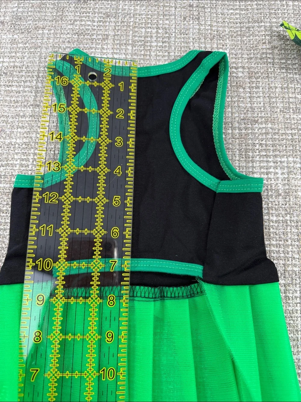 Green Shamrock Tutu Dress Costume with Headscarf -dogs medium